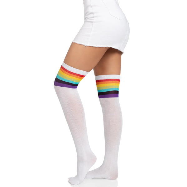 Nia Rainbow Thigh High Stockings