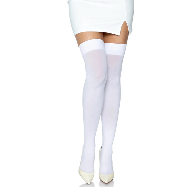 Luna Thigh High Stockings - White