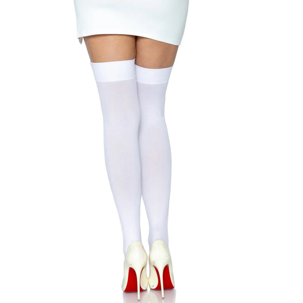 Luna Thigh High Stockings - White
