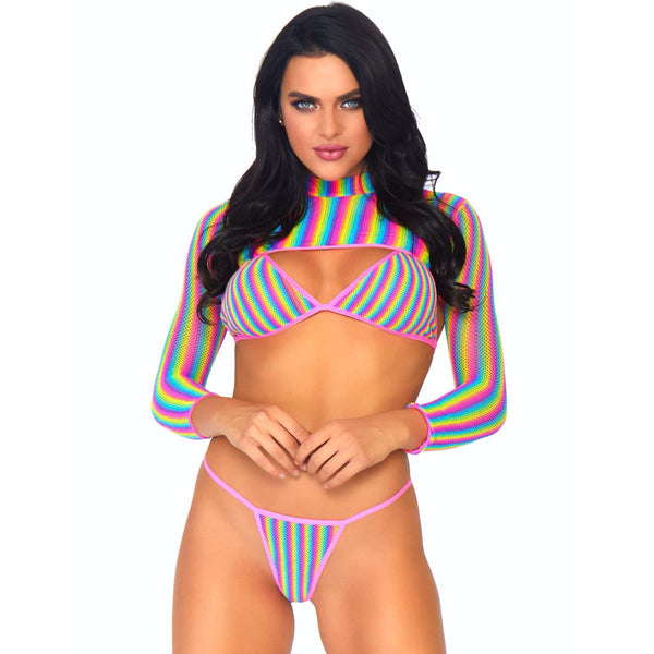 Leg Avenue Rainbow Dreams Fishnet Bikini Set - Extreme Toyz Singapore - https://extremetoyz.com.sg - Sex Toys and Lingerie Online Store - Bondage Gear / Vibrators / Electrosex Toys / Wireless Remote Control Vibes / Sexy Lingerie and Role Play / BDSM / Dungeon Furnitures / Dildos and Strap Ons &nbsp;/ Anal and Prostate Massagers / Anal Douche and Cleaning Aide / Delay Sprays and Gels / Lubricants and more...