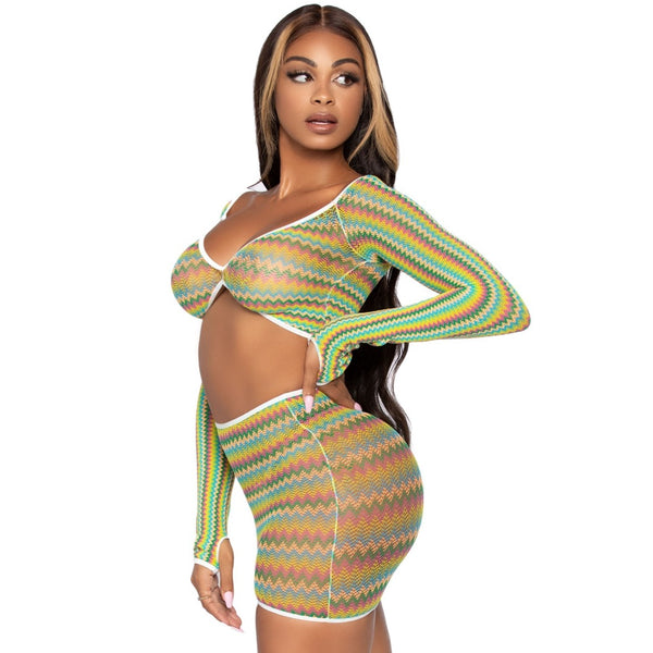 Leg Avenue Summer Romance Net Top & Skirt Set - Green - Extreme Toyz Singapore - https://extremetoyz.com.sg - Sex Toys and Lingerie Online Store - Bondage Gear / Vibrators / Electrosex Toys / Wireless Remote Control Vibes / Sexy Lingerie and Role Play / BDSM / Dungeon Furnitures / Dildos and Strap Ons &nbsp;/ Anal and Prostate Massagers / Anal Douche and Cleaning Aide / Delay Sprays and Gels / Lubricants and more...