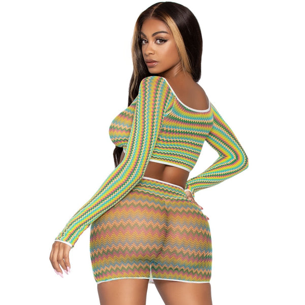 Leg Avenue Summer Romance Net Top & Skirt Set - Green - Extreme Toyz Singapore - https://extremetoyz.com.sg - Sex Toys and Lingerie Online Store - Bondage Gear / Vibrators / Electrosex Toys / Wireless Remote Control Vibes / Sexy Lingerie and Role Play / BDSM / Dungeon Furnitures / Dildos and Strap Ons &nbsp;/ Anal and Prostate Massagers / Anal Douche and Cleaning Aide / Delay Sprays and Gels / Lubricants and more...