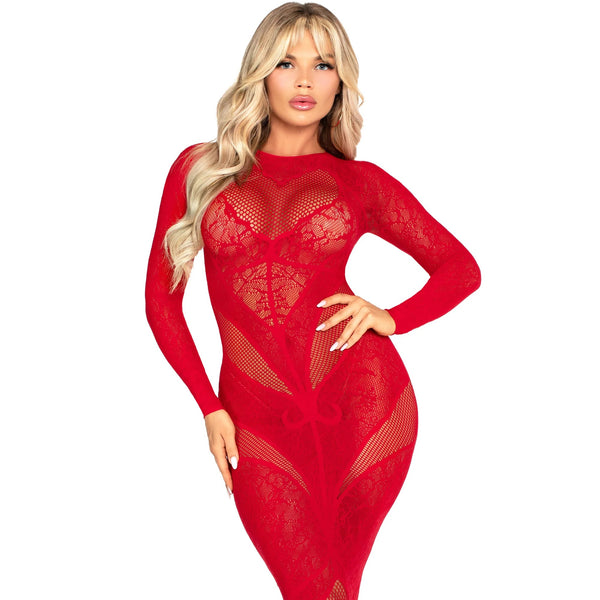 Sweet Seduction Body Con Dress - Red