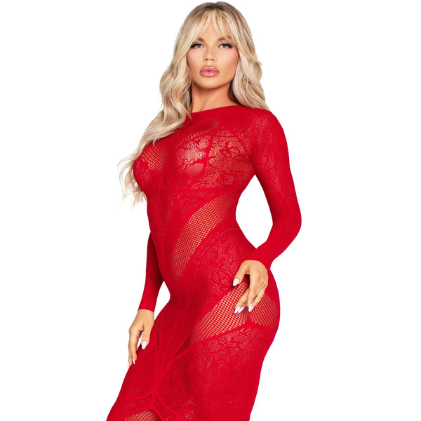 Sweet Seduction Body Con Dress - Red