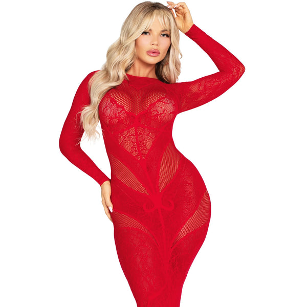 Sweet Seduction Body Con Dress - Red