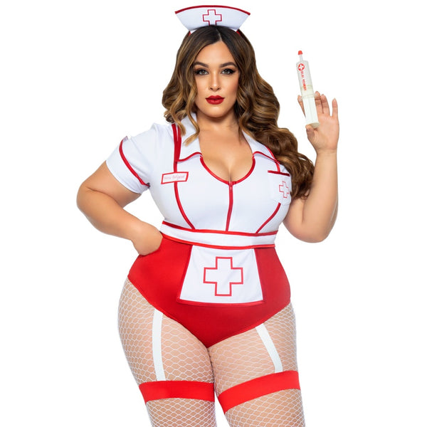 Leg Avenue Plus Nurse Feelgood Sexy Costume - Red - Extreme Toyz Singapore - https://extremetoyz.com.sg - Sex Toys and Lingerie Online Store - Bondage Gear / Vibrators / Electrosex Toys / Wireless Remote Control Vibes / Sexy Lingerie and Role Play / BDSM / Dungeon Furnitures / Dildos and Strap Ons &nbsp;/ Anal and Prostate Massagers / Anal Douche and Cleaning Aide / Delay Sprays and Gels / Lubricants and more...