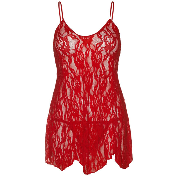 Plus Size In My Dreams Rose Lace Chemise