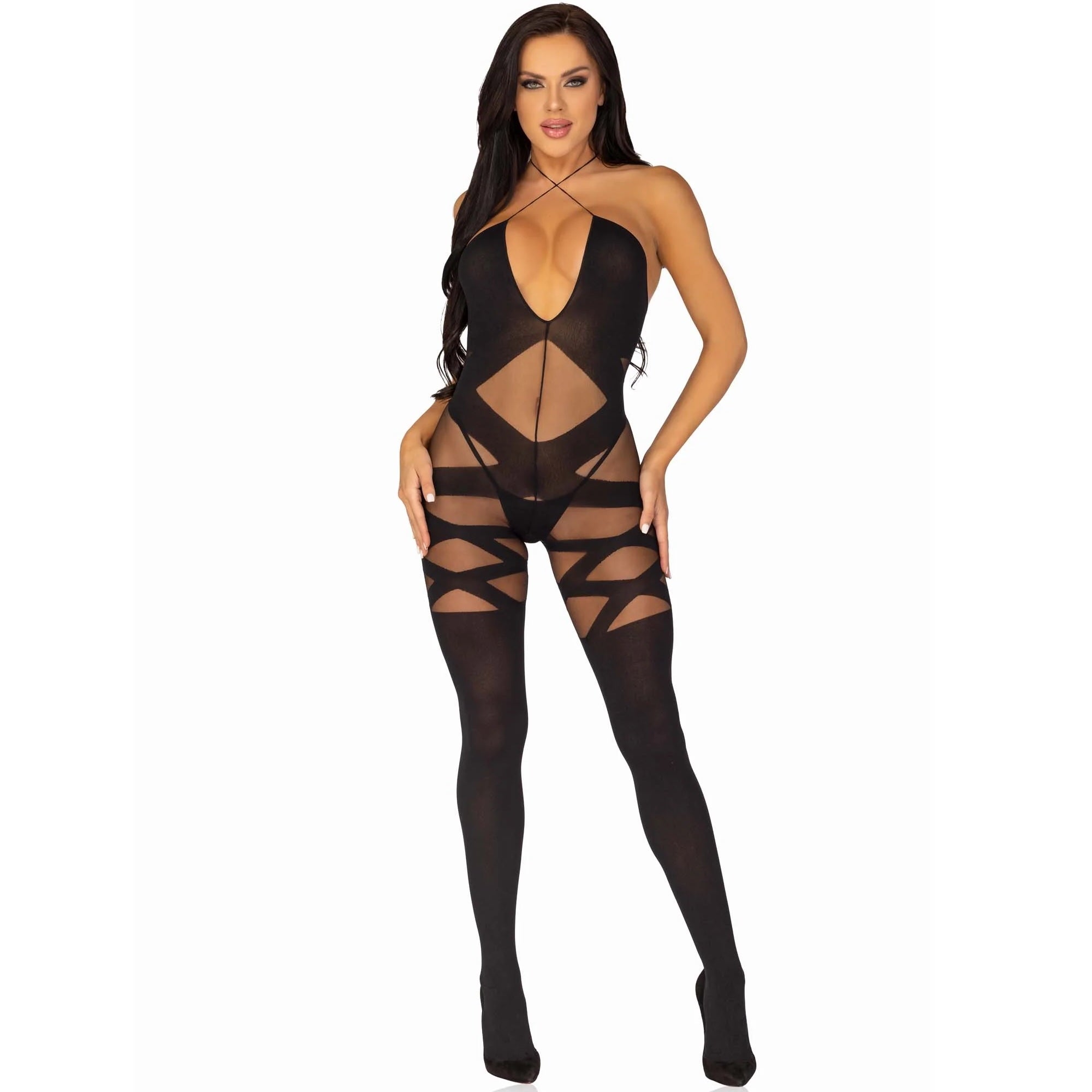 Feels Like Love Opaque Bodystocking