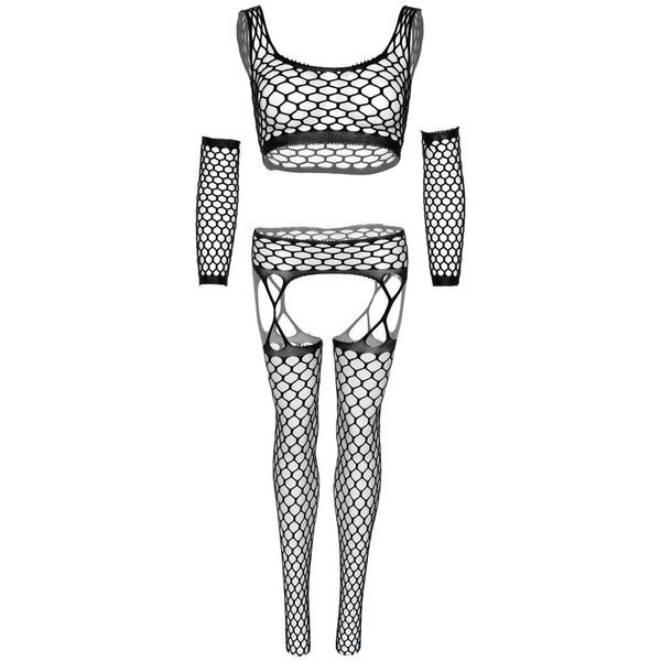 Leg Avenue Get Into It Crop Top and Garter Stockings Set - Extreme Toyz Singapore - https://extremetoyz.com.sg - Sex Toys and Lingerie Online Store - Bondage Gear / Vibrators / Electrosex Toys / Wireless Remote Control Vibes / Sexy Lingerie and Role Play / BDSM / Dungeon Furnitures / Dildos and Strap Ons &nbsp;/ Anal and Prostate Massagers / Anal Douche and Cleaning Aide / Delay Sprays and Gels / Lubricants and more...