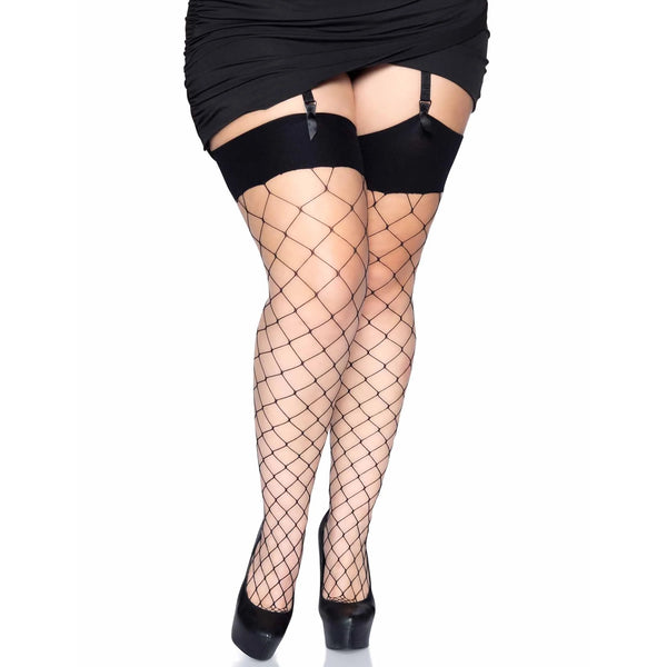 Plus Size Reese Fence Net Stockings