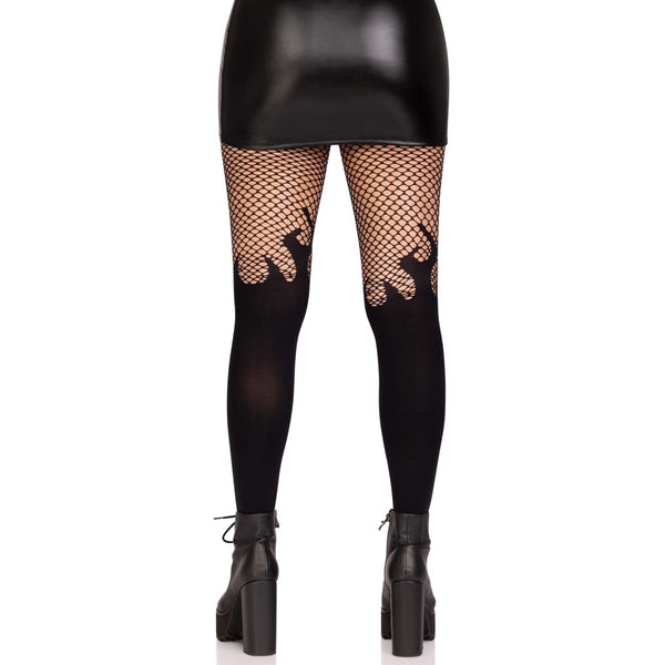 Leg Avenue Blaze Opaque Tights - Black - Extreme Toyz Singapore - https://extremetoyz.com.sg - Sex Toys and Lingerie Online Store - Bondage Gear / Vibrators / Electrosex Toys / Wireless Remote Control Vibes / Sexy Lingerie and Role Play / BDSM / Dungeon Furnitures / Dildos and Strap Ons &nbsp;/ Anal and Prostate Massagers / Anal Douche and Cleaning Aide / Delay Sprays and Gels / Lubricants and more...