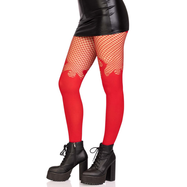 Leg Avenue Blaze Opaque Tights - Red - Extreme Toyz Singapore - https://extremetoyz.com.sg - Sex Toys and Lingerie Online Store - Bondage Gear / Vibrators / Electrosex Toys / Wireless Remote Control Vibes / Sexy Lingerie and Role Play / BDSM / Dungeon Furnitures / Dildos and Strap Ons &nbsp;/ Anal and Prostate Massagers / Anal Douche and Cleaning Aide / Delay Sprays and Gels / Lubricants and more...