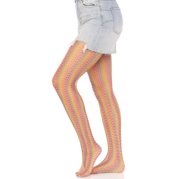 Leg Avenue Acadia Rainbow Net Tights - Extreme Toyz Singapore - https://extremetoyz.com.sg - Sex Toys and Lingerie Online Store - Bondage Gear / Vibrators / Electrosex Toys / Wireless Remote Control Vibes / Sexy Lingerie and Role Play / BDSM / Dungeon Furnitures / Dildos and Strap Ons &nbsp;/ Anal and Prostate Massagers / Anal Douche and Cleaning Aide / Delay Sprays and Gels / Lubricants and more...