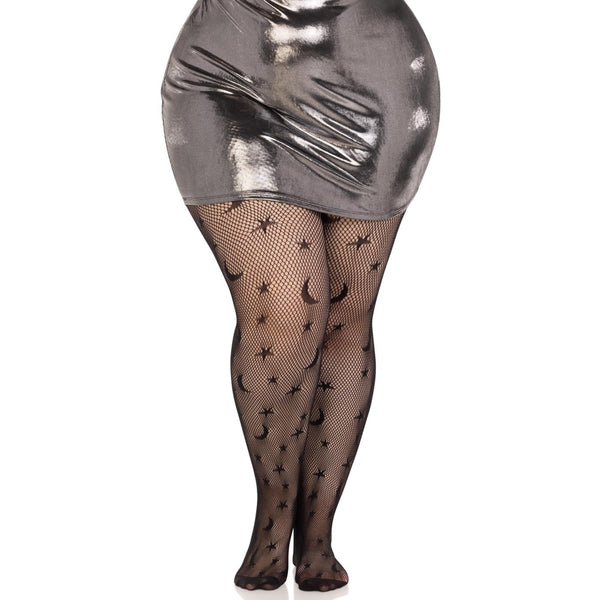 Leg Avenue Plus Size Celestial Fishnet Tights - Extreme Toyz Singapore - https://extremetoyz.com.sg - Sex Toys and Lingerie Online Store - Bondage Gear / Vibrators / Electrosex Toys / Wireless Remote Control Vibes / Sexy Lingerie and Role Play / BDSM / Dungeon Furnitures / Dildos and Strap Ons &nbsp;/ Anal and Prostate Massagers / Anal Douche and Cleaning Aide / Delay Sprays and Gels / Lubricants and more...