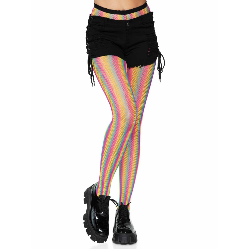 Leg Avenue Tay Rainbow Striped Fishnet Tights - Extreme Toyz Singapore - https://extremetoyz.com.sg - Sex Toys and Lingerie Online Store - Bondage Gear / Vibrators / Electrosex Toys / Wireless Remote Control Vibes / Sexy Lingerie and Role Play / BDSM / Dungeon Furnitures / Dildos and Strap Ons &nbsp;/ Anal and Prostate Massagers / Anal Douche and Cleaning Aide / Delay Sprays and Gels / Lubricants and more...