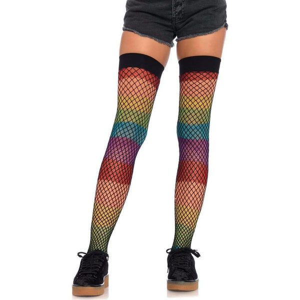 Leg Avenue Jazzy Rainbow Fishnet Thigh Highs - Extreme Toyz Singapore - https://extremetoyz.com.sg - Sex Toys and Lingerie Online Store - Bondage Gear / Vibrators / Electrosex Toys / Wireless Remote Control Vibes / Sexy Lingerie and Role Play / BDSM / Dungeon Furnitures / Dildos and Strap Ons &nbsp;/ Anal and Prostate Massagers / Anal Douche and Cleaning Aide / Delay Sprays and Gels / Lubricants and more...