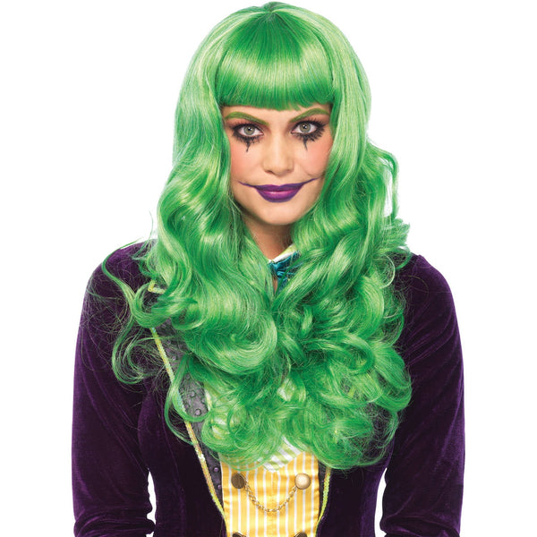 Leg Avenue 24" Wavy Wig with Bangs - Green - Extreme Toyz Singapore - https://extremetoyz.com.sg - Sex Toys and Lingerie Online Store - Bondage Gear / Vibrators / Electrosex Toys / Wireless Remote Control Vibes / Sexy Lingerie and Role Play / BDSM / Dungeon Furnitures / Dildos and Strap Ons &nbsp;/ Anal and Prostate Massagers / Anal Douche and Cleaning Aide / Delay Sprays and Gels / Lubricants and more...
