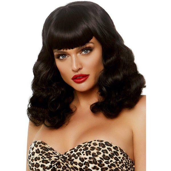 Leg Avenue 16" Retro Curly Bob Wig - Black - Extreme Toyz Singapore - https://extremetoyz.com.sg - Sex Toys and Lingerie Online Store - Bondage Gear / Vibrators / Electrosex Toys / Wireless Remote Control Vibes / Sexy Lingerie and Role Play / BDSM / Dungeon Furnitures / Dildos and Strap Ons &nbsp;/ Anal and Prostate Massagers / Anal Douche and Cleaning Aide / Delay Sprays and Gels / Lubricants and more...