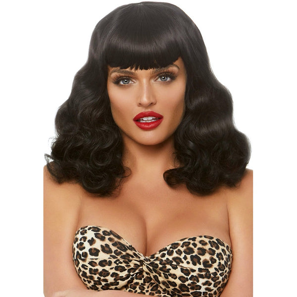 Leg Avenue 16" Retro Curly Bob Wig - Black - Extreme Toyz Singapore - https://extremetoyz.com.sg - Sex Toys and Lingerie Online Store - Bondage Gear / Vibrators / Electrosex Toys / Wireless Remote Control Vibes / Sexy Lingerie and Role Play / BDSM / Dungeon Furnitures / Dildos and Strap Ons &nbsp;/ Anal and Prostate Massagers / Anal Douche and Cleaning Aide / Delay Sprays and Gels / Lubricants and more...