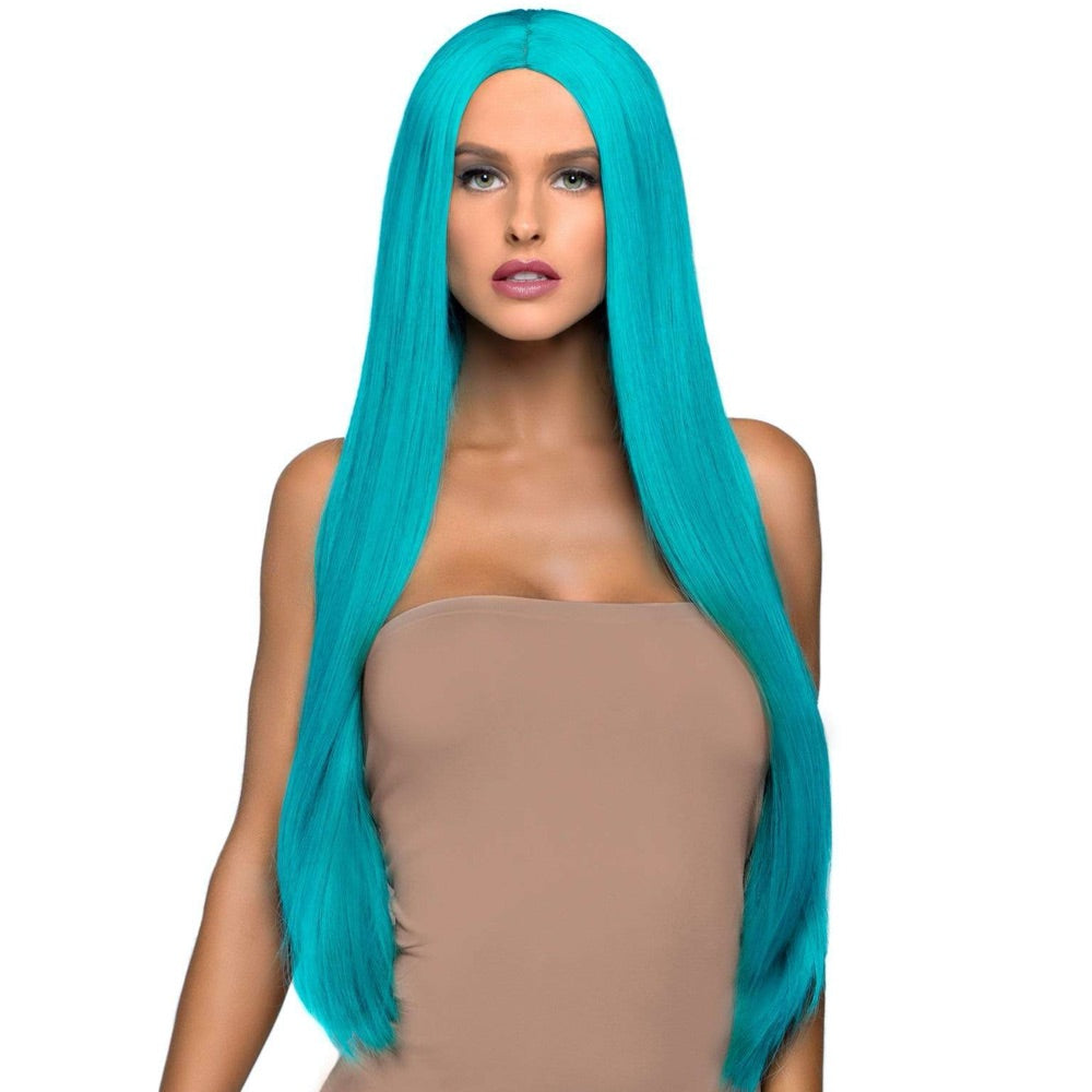 Leg Avenue 33" Long Straight Wig - Turquoise - Extreme Toyz Singapore - https://extremetoyz.com.sg - Sex Toys and Lingerie Online Store - Bondage Gear / Vibrators / Electrosex Toys / Wireless Remote Control Vibes / Sexy Lingerie and Role Play / BDSM / Dungeon Furnitures / Dildos and Strap Ons &nbsp;/ Anal and Prostate Massagers / Anal Douche and Cleaning Aide / Delay Sprays and Gels / Lubricants and more...