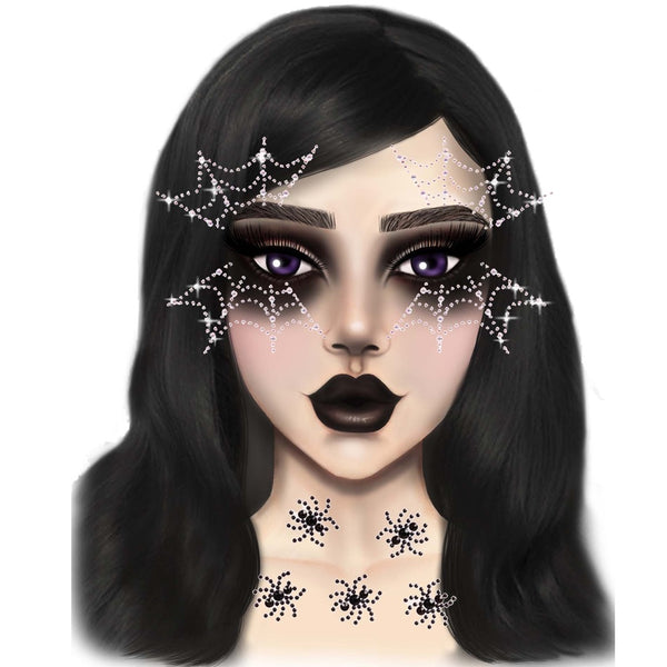 Leg Avenue Spider Web Face Jewels Sticker - Extreme Toyz Singapore - https://extremetoyz.com.sg - Sex Toys and Lingerie Online Store - Bondage Gear / Vibrators / Electrosex Toys / Wireless Remote Control Vibes / Sexy Lingerie and Role Play / BDSM / Dungeon Furnitures / Dildos and Strap Ons &nbsp;/ Anal and Prostate Massagers / Anal Douche and Cleaning Aide / Delay Sprays and Gels / Lubricants and more...