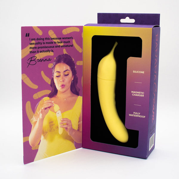 Natalie's Toy Box Banana Cream Air Pulse & G-Spot Vibrator - Extreme Toyz Singapore - https://extremetoyz.com.sg - Sex Toys and Lingerie Online Store - Bondage Gear / Vibrators / Electrosex Toys / Wireless Remote Control Vibes / Sexy Lingerie and Role Play / BDSM / Dungeon Furnitures / Dildos and Strap Ons &nbsp;/ Anal and Prostate Massagers / Anal Douche and Cleaning Aide / Delay Sprays and Gels / Lubricants and more...