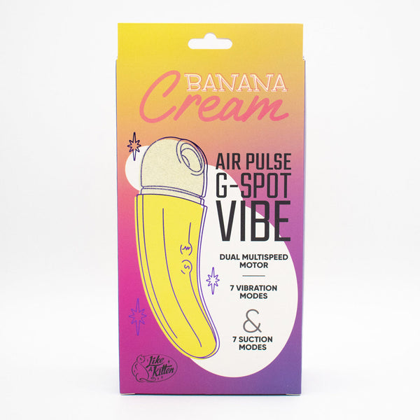 Natalie's Toy Box Banana Cream Air Pulse & G-Spot Vibrator - Extreme Toyz Singapore - https://extremetoyz.com.sg - Sex Toys and Lingerie Online Store - Bondage Gear / Vibrators / Electrosex Toys / Wireless Remote Control Vibes / Sexy Lingerie and Role Play / BDSM / Dungeon Furnitures / Dildos and Strap Ons &nbsp;/ Anal and Prostate Massagers / Anal Douche and Cleaning Aide / Delay Sprays and Gels / Lubricants and more...