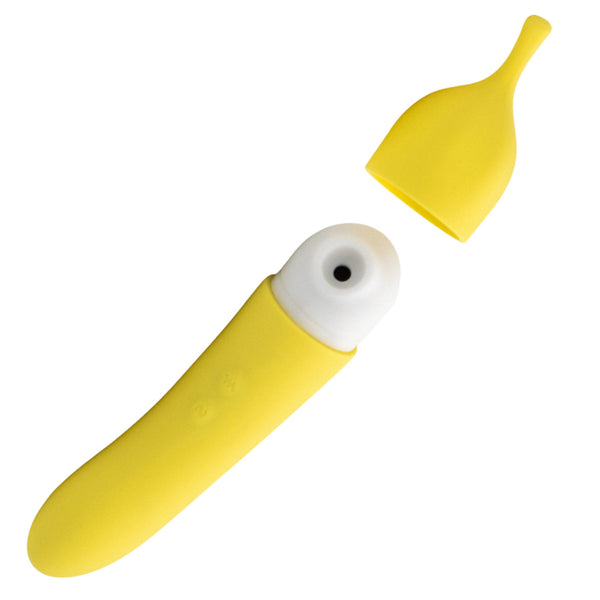 Natalie's Toy Box Banana Cream Air Pulse & G-Spot Vibrator - Extreme Toyz Singapore - https://extremetoyz.com.sg - Sex Toys and Lingerie Online Store - Bondage Gear / Vibrators / Electrosex Toys / Wireless Remote Control Vibes / Sexy Lingerie and Role Play / BDSM / Dungeon Furnitures / Dildos and Strap Ons &nbsp;/ Anal and Prostate Massagers / Anal Douche and Cleaning Aide / Delay Sprays and Gels / Lubricants and more...