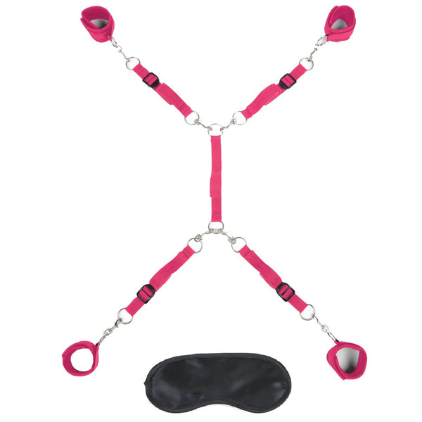 Lux Fetish 7 Piece Bed Spreader - Pink - Extreme Toyz Singapore - https://extremetoyz.com.sg - Sex Toys and Lingerie Online Store - Bondage Gear / Vibrators / Electrosex Toys / Wireless Remote Control Vibes / Sexy Lingerie and Role Play / BDSM / Dungeon Furnitures / Dildos and Strap Ons &nbsp;/ Anal and Prostate Massagers / Anal Douche and Cleaning Aide / Delay Sprays and Gels / Lubricants and more...