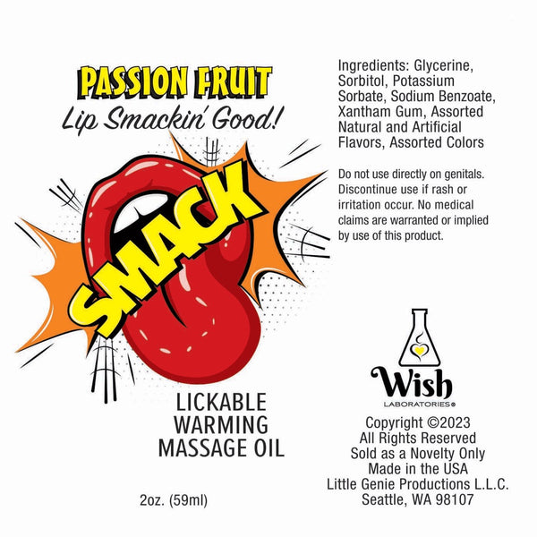 Little Genie Smack Passion Fruit Warming & Lickable Massage Oil - 2 oz. - Extreme Toyz Singapore - https://extremetoyz.com.sg - Sex Toys and Lingerie Online Store - Bondage Gear / Vibrators / Electrosex Toys / Wireless Remote Control Vibes / Sexy Lingerie and Role Play / BDSM / Dungeon Furnitures / Dildos and Strap Ons &nbsp;/ Anal and Prostate Massagers / Anal Douche and Cleaning Aide / Delay Sprays and Gels / Lubricants and more...