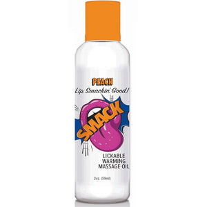 Little Genie Smack Peach Warming & Lickable Massage Oil - 2 oz. - Extreme Toyz Singapore - https://extremetoyz.com.sg - Sex Toys and Lingerie Online Store - Bondage Gear / Vibrators / Electrosex Toys / Wireless Remote Control Vibes / Sexy Lingerie and Role Play / BDSM / Dungeon Furnitures / Dildos and Strap Ons &nbsp;/ Anal and Prostate Massagers / Anal Douche and Cleaning Aide / Delay Sprays and Gels / Lubricants and more...