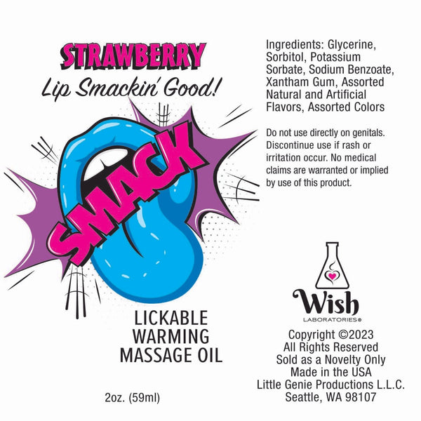 Little Genie Smack Strawberry Warming & Lickable Massage Oil - 2 oz. - Extreme Toyz Singapore - https://extremetoyz.com.sg - Sex Toys and Lingerie Online Store - Bondage Gear / Vibrators / Electrosex Toys / Wireless Remote Control Vibes / Sexy Lingerie and Role Play / BDSM / Dungeon Furnitures / Dildos and Strap Ons &nbsp;/ Anal and Prostate Massagers / Anal Douche and Cleaning Aide / Delay Sprays and Gels / Lubricants and more...