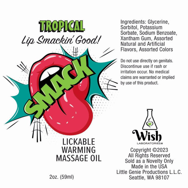 Little Genie Smack Tropical Warming & Lickable Massage Oil - 2 oz. - Extreme Toyz Singapore - https://extremetoyz.com.sg - Sex Toys and Lingerie Online Store - Bondage Gear / Vibrators / Electrosex Toys / Wireless Remote Control Vibes / Sexy Lingerie and Role Play / BDSM / Dungeon Furnitures / Dildos and Strap Ons &nbsp;/ Anal and Prostate Massagers / Anal Douche and Cleaning Aide / Delay Sprays and Gels / Lubricants and more...