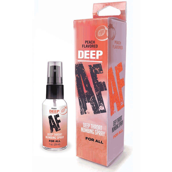 Little Genie Deep AF Numbing Throat Spray - Peach - Extreme Toyz Singapore - https://extremetoyz.com.sg - Sex Toys and Lingerie Online Store - Bondage Gear / Vibrators / Electrosex Toys / Wireless Remote Control Vibes / Sexy Lingerie and Role Play / BDSM / Dungeon Furnitures / Dildos and Strap Ons &nbsp;/ Anal and Prostate Massagers / Anal Douche and Cleaning Aide / Delay Sprays and Gels / Lubricants and more...