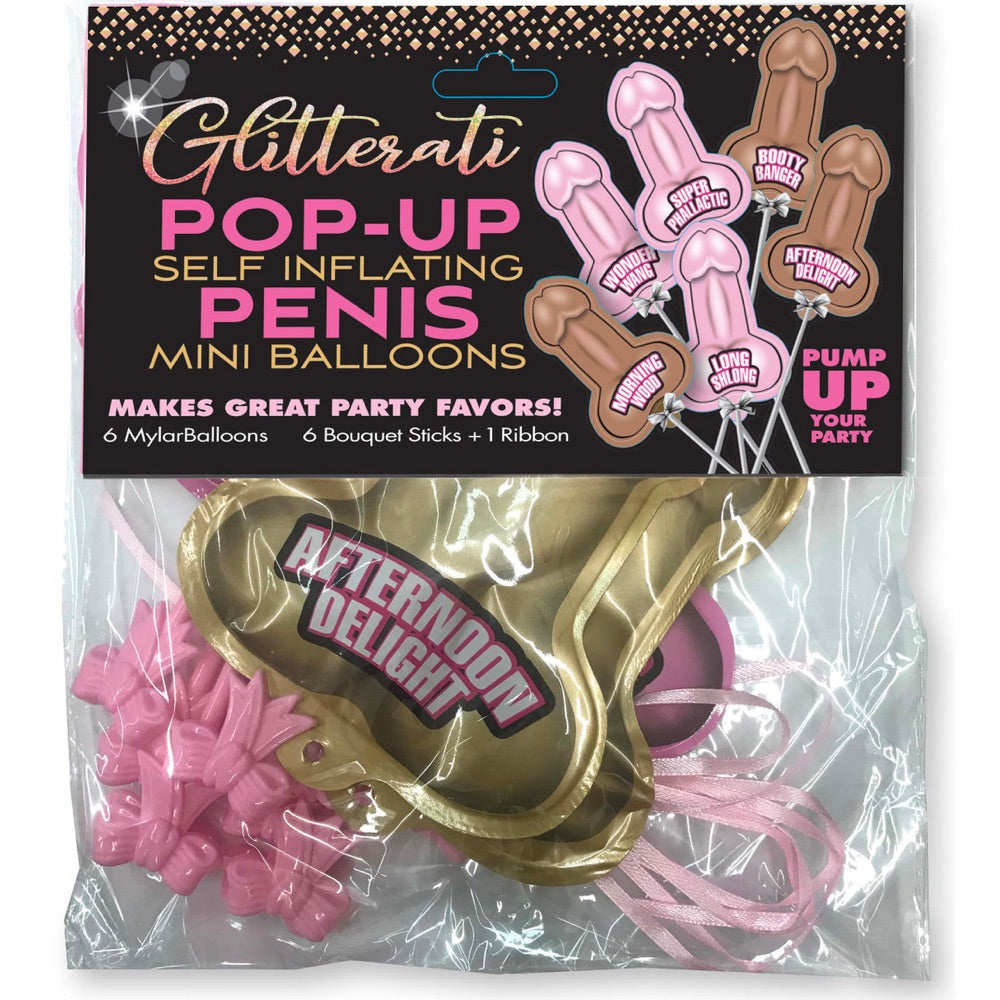 Little Genie Glitterati Party Penis Self Inflating Pop-Up Balloons - Extreme Toyz Singapore - https://extremetoyz.com.sg - Sex Toys and Lingerie Online Store - Bondage Gear / Vibrators / Electrosex Toys / Wireless Remote Control Vibes / Sexy Lingerie and Role Play / BDSM / Dungeon Furnitures / Dildos and Strap Ons &nbsp;/ Anal and Prostate Massagers / Anal Douche and Cleaning Aide / Delay Sprays and Gels / Lubricants and more...