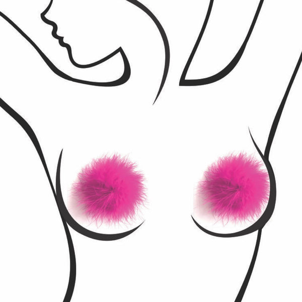 Little Genie Sexy AF Nipple Couture Nipple Covers - Pink Marabou - Extreme Toyz Singapore - https://extremetoyz.com.sg - Sex Toys and Lingerie Online Store - Bondage Gear / Vibrators / Electrosex Toys / Wireless Remote Control Vibes / Sexy Lingerie and Role Play / BDSM / Dungeon Furnitures / Dildos and Strap Ons &nbsp;/ Anal and Prostate Massagers / Anal Douche and Cleaning Aide / Delay Sprays and Gels / Lubricants and more...