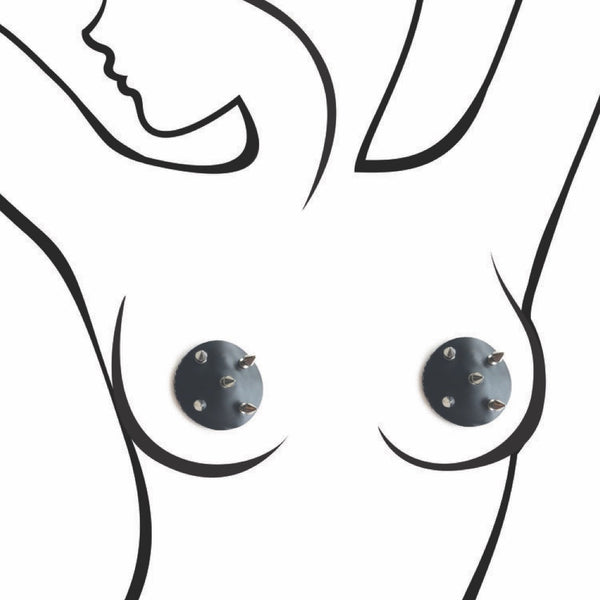 Little Genie Sexy AF Nipple Couture Nipple Covers - Black Studded - Extreme Toyz Singapore - https://extremetoyz.com.sg - Sex Toys and Lingerie Online Store - Bondage Gear / Vibrators / Electrosex Toys / Wireless Remote Control Vibes / Sexy Lingerie and Role Play / BDSM / Dungeon Furnitures / Dildos and Strap Ons &nbsp;/ Anal and Prostate Massagers / Anal Douche and Cleaning Aide / Delay Sprays and Gels / Lubricants and more...