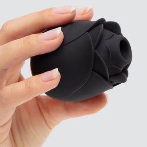 Fifty Shades of Grey Collection: Black Rose Rechargeable Silicone Clitoral Suction Stimulator