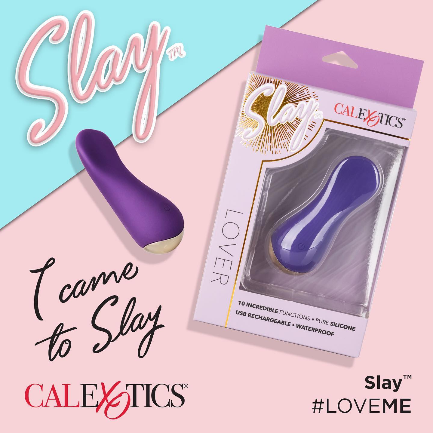 Slay #LoveMe Rechargeable Silicone Curved Massager