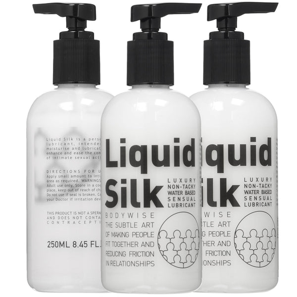Liquid Silk 250ml Luxury Water-Based Lubricant - 3 Pack