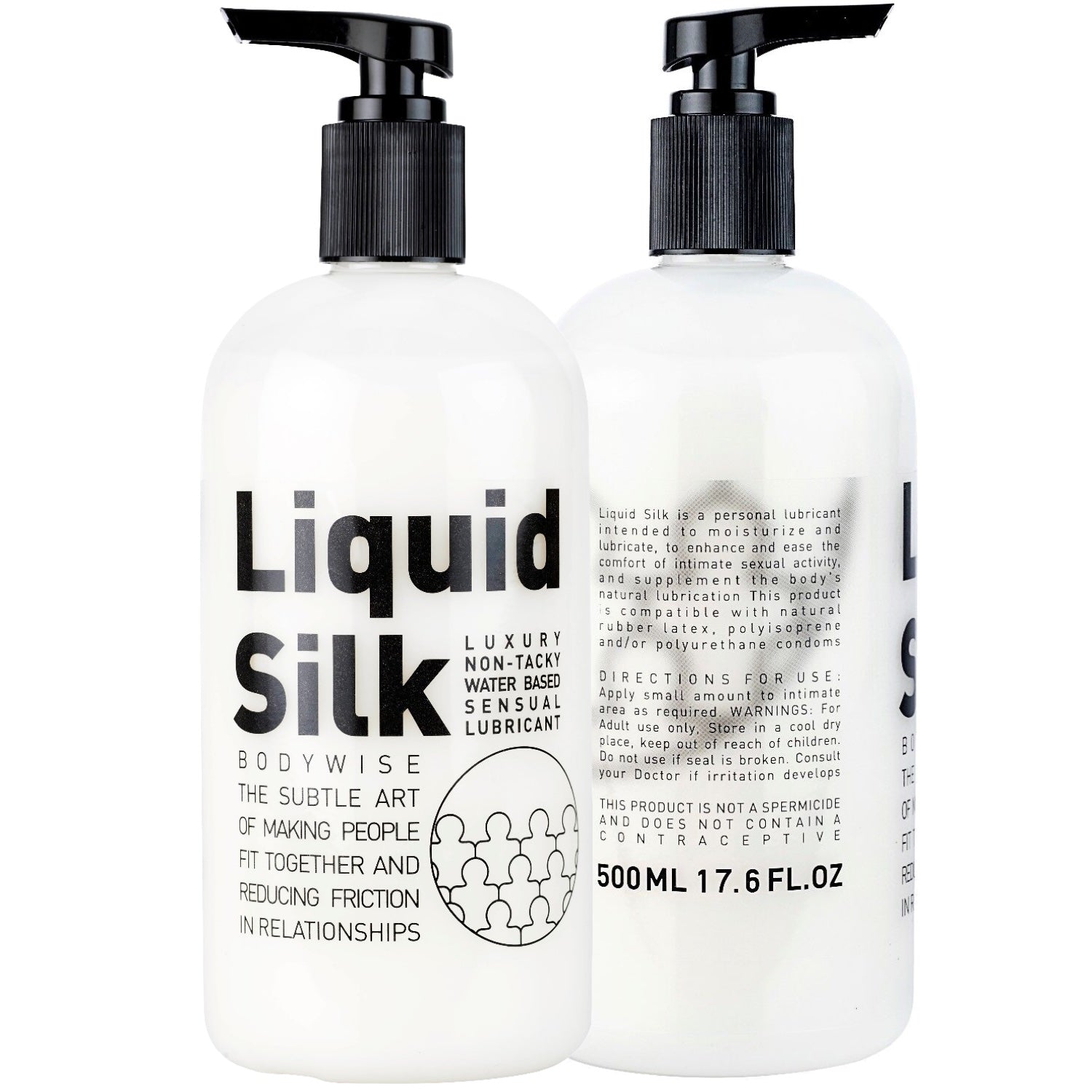 Liquid Silk 500ml Luxury Water-Based Lubricant - 2 Pack