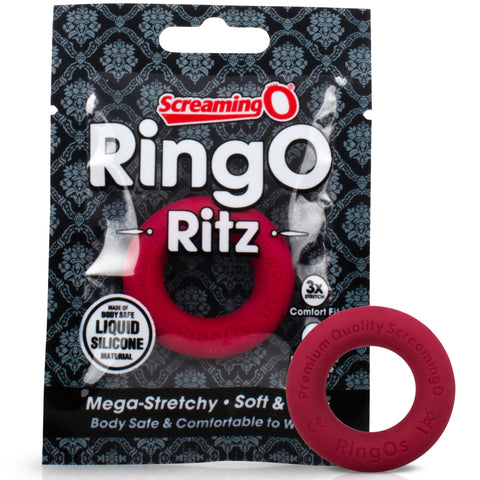 RingO Ritz Liquid Silicone Cock Ring - Red