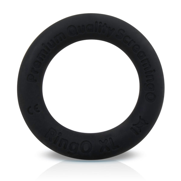 RingO Ritz XL Liquid Silicone Cock Ring - Black