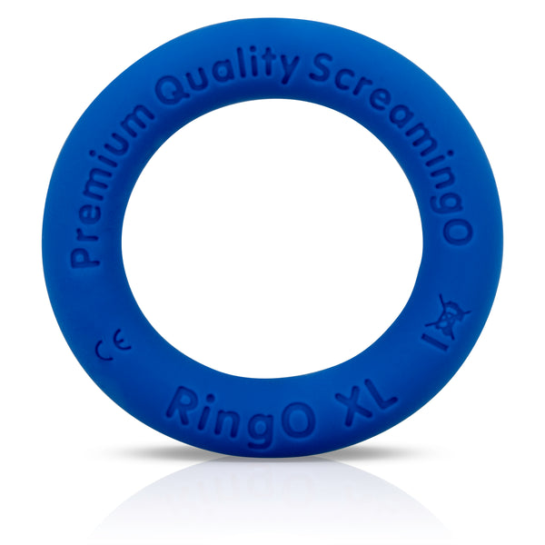 RingO Ritz XL Liquid Silicone Cock Ring - Blue