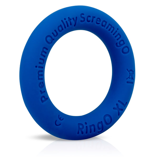 RingO Ritz XL Liquid Silicone Cock Ring - Blue