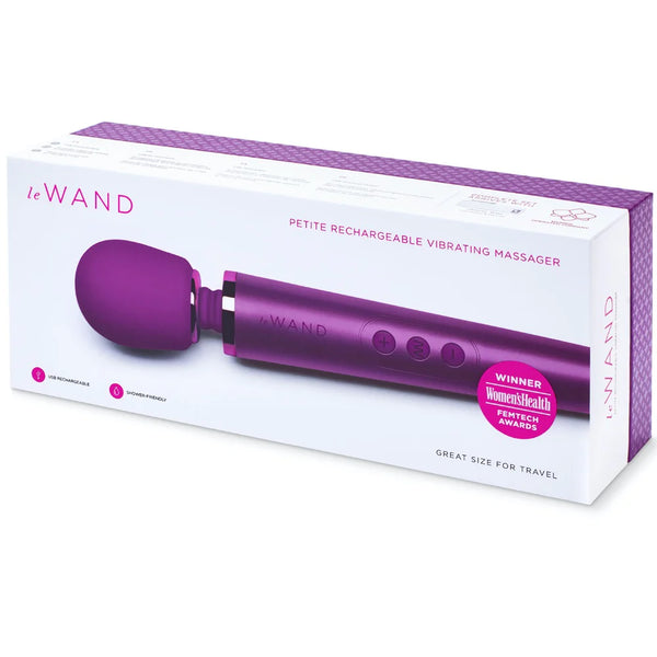 Petite Rechargeable Wand Massager - Dark Cherry