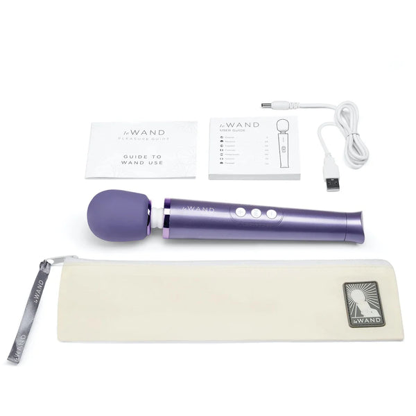 Petite Rechargeable Wand Massager - Violet
