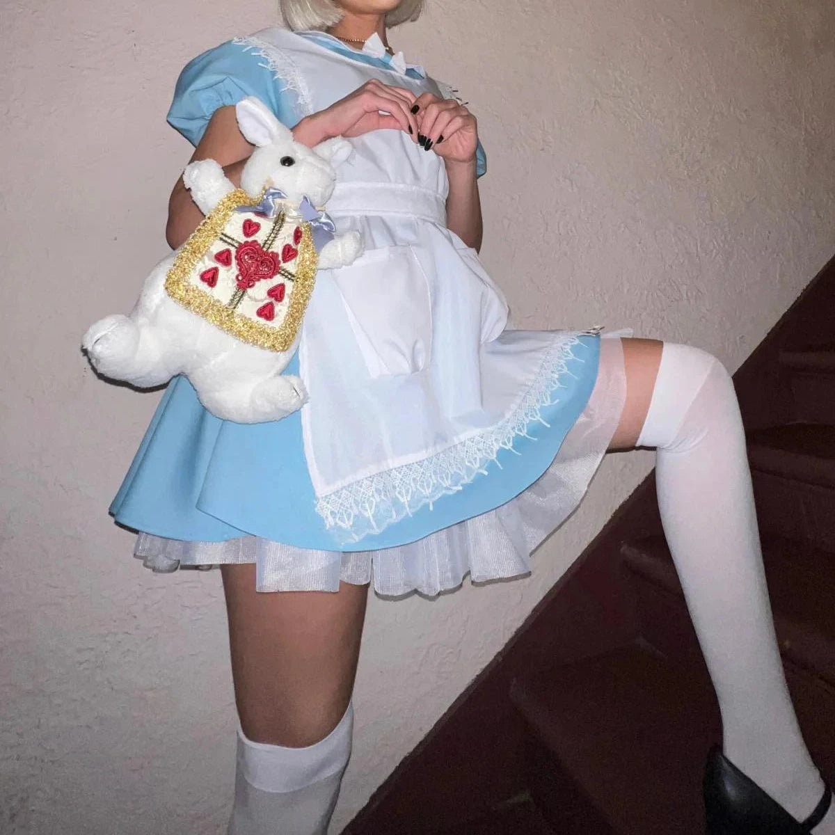 Luna Thigh High Stockings - White