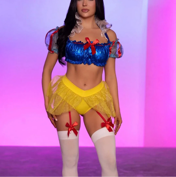 Luna Thigh High Stockings - White