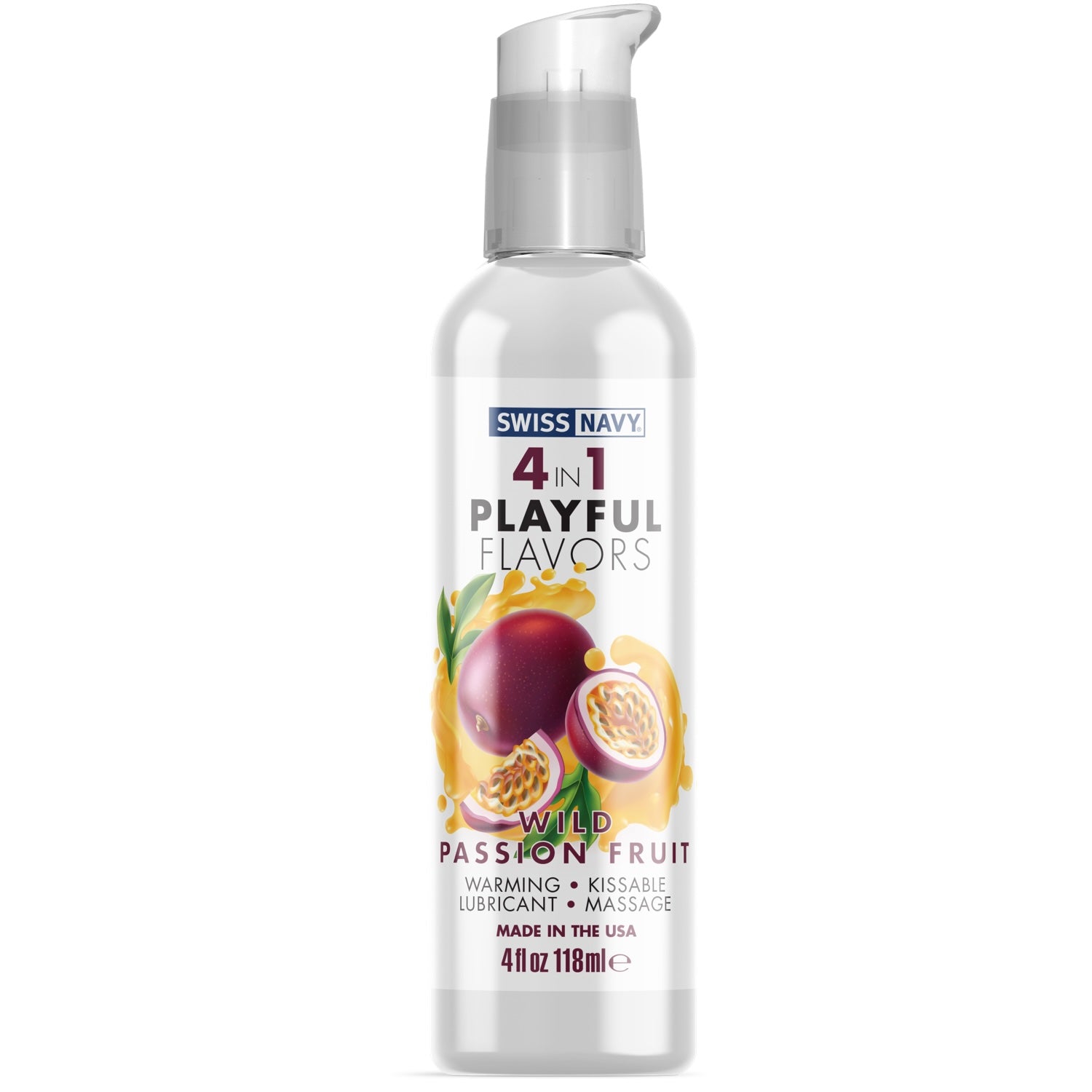 Playful Flavors 4-in-1 Wild Passion Fruit Warming Kissable Glide - 118ml